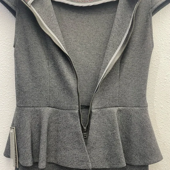 Alice + Olivia Gray Peplum Dress - Picture 7 of 13